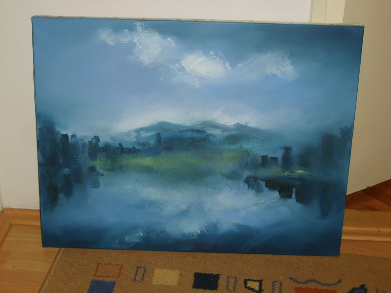 Pejzaz u izmaglici, Kiridzic Bojan, ulje na platnu, 50 x 60 cm, 35400 dinara