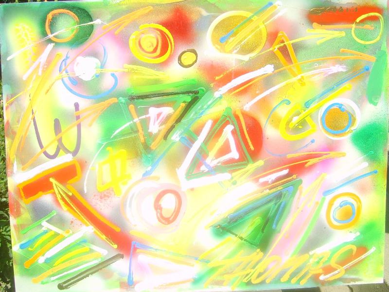 Apstrakcija 2, ulje na kartonu, 65×50 cm, Emil Thomas Slovenija, 35400 dinara