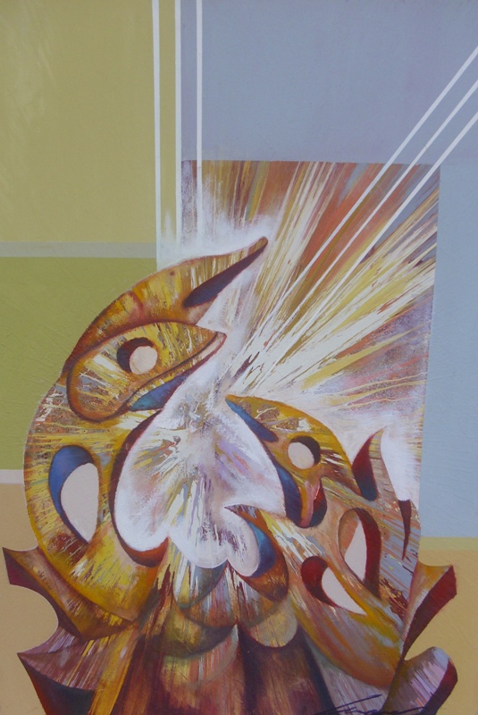 Skulptura, ulje na platnu, 100×70 cm, Ivan Vanja Milanovic, 82600 dinara