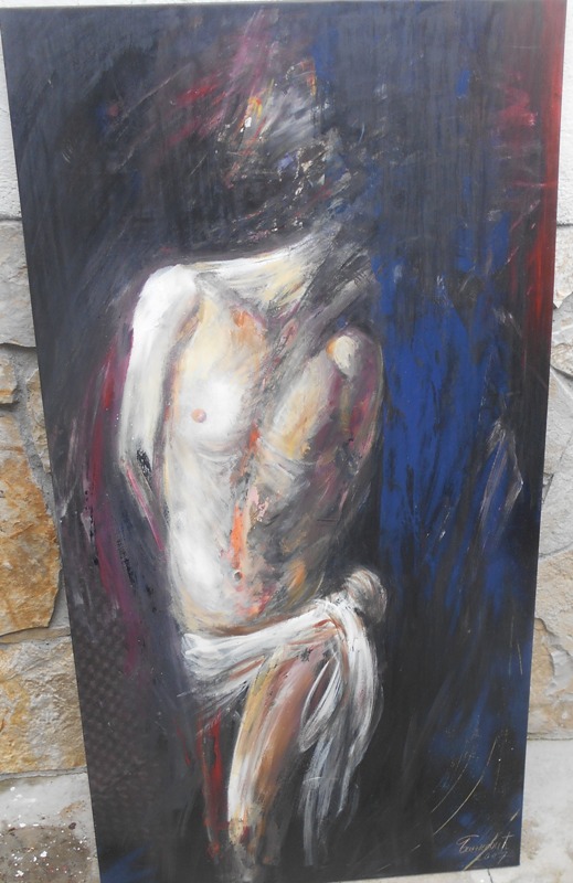 Isus, ulje na platnu, 127×68 cm, akademski sl. Goran Bankovic, sertifikat, 59000 dinara
