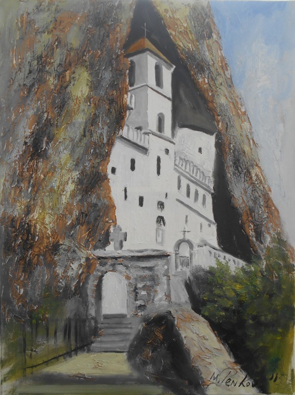 Ostrog, ulje na platnu, 80×60 cm, akademski slikar Penkov, 35400 dinara