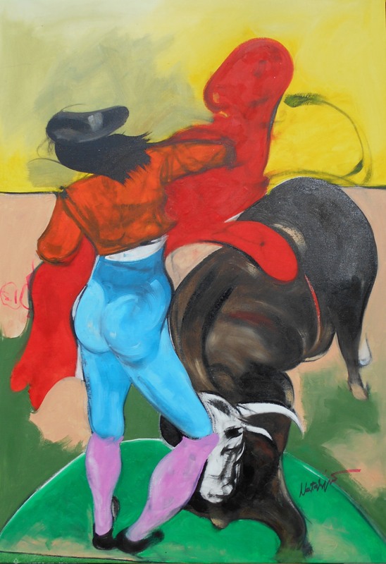 Toreador 1, Mr. akadem. slikar Natalija Cimesa, ulje na platnu, 89×62 cm, 2017., sertifikat, 35400 dinara