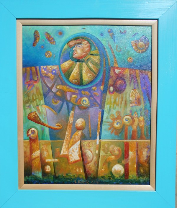 Iščekivanje, Saša Dobrić, ulje na platnu, uramljena, sa 65×55 cm, bez 50×40 cm, sertifikat, 70800 dinara