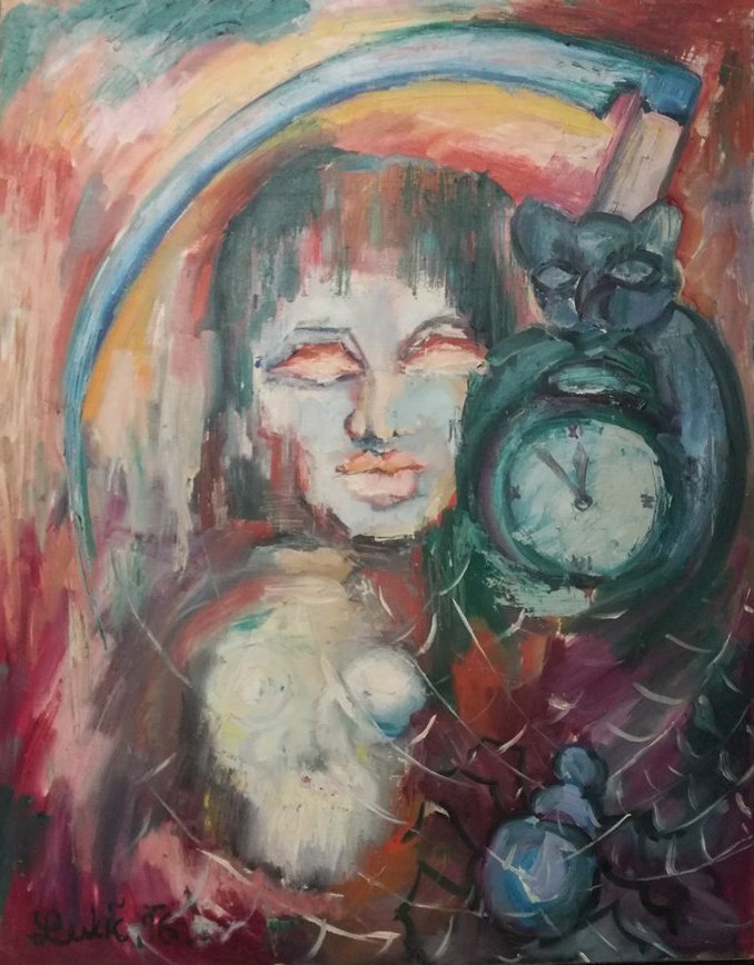 Kosac, ulje na platnu, 78×61 cm, 1996., slikar Milan Lukic, sertifikat, 17700 dinara