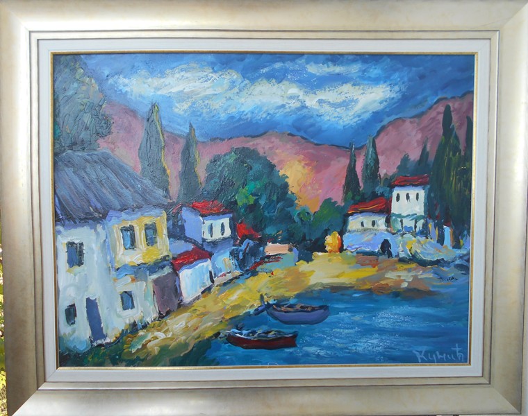 Hercegovina 7, ulje na platnu, Dragan Kunic, sa 83×103 cm, bez 60×80 cm,  sertifikat, 47200 dinara