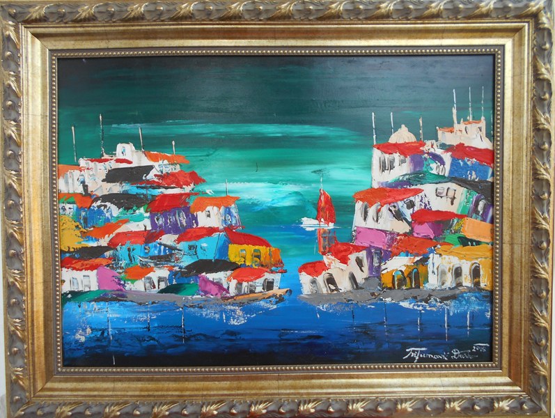 Sicilija 10, Dusko Trifunovic, sa 66×86 cm, bez 50×70 cm, ulje na platnu, sertifikat, 59000 dinara
