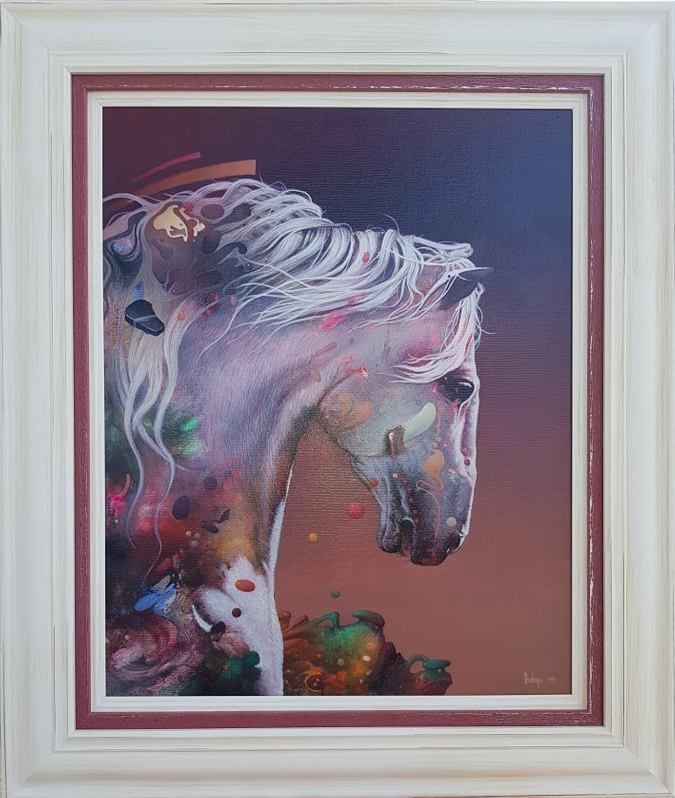 Loko, Di Vogo, akril-ulje na platnu, sa 66×56 cm, bez 50×40 cm, 2019., sertifikat, 153400 dinara