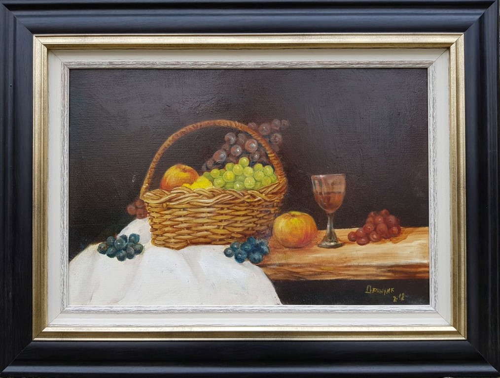 Kompozicija 2, Zarko Drincic, ulje na platnu, sa 46×61 cm, bez 30×45 cm, sertifikat, 20060 dinara