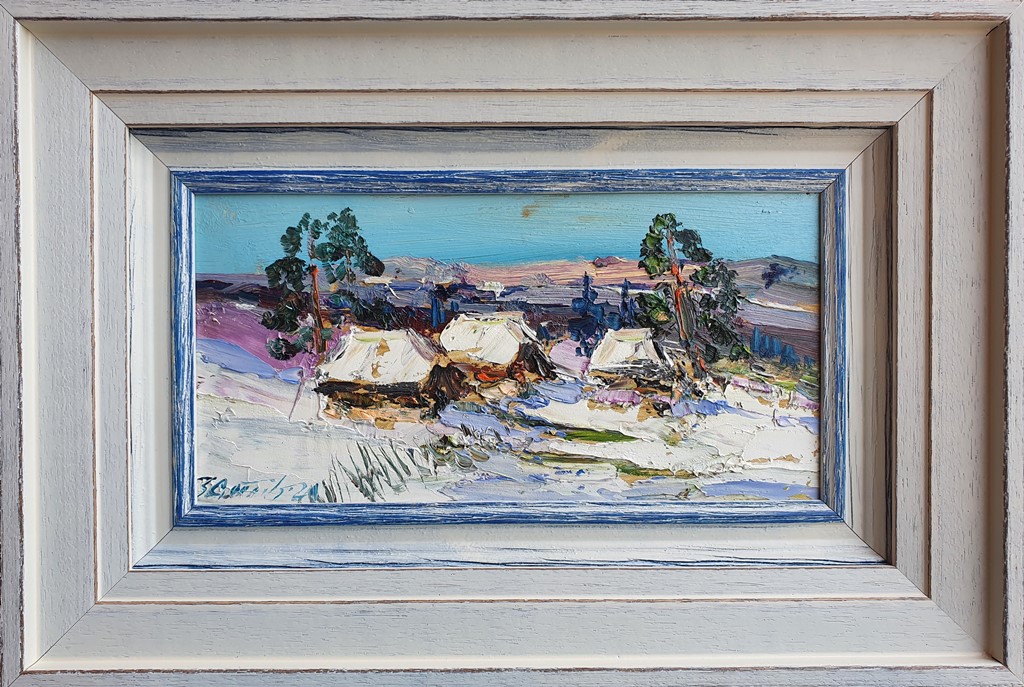 Zlatibor 15, Đorđe Stanić, ulje na lesonitu, sa 26×38 cm, bez 13×25 cm, sertifikat, 10620 dinara