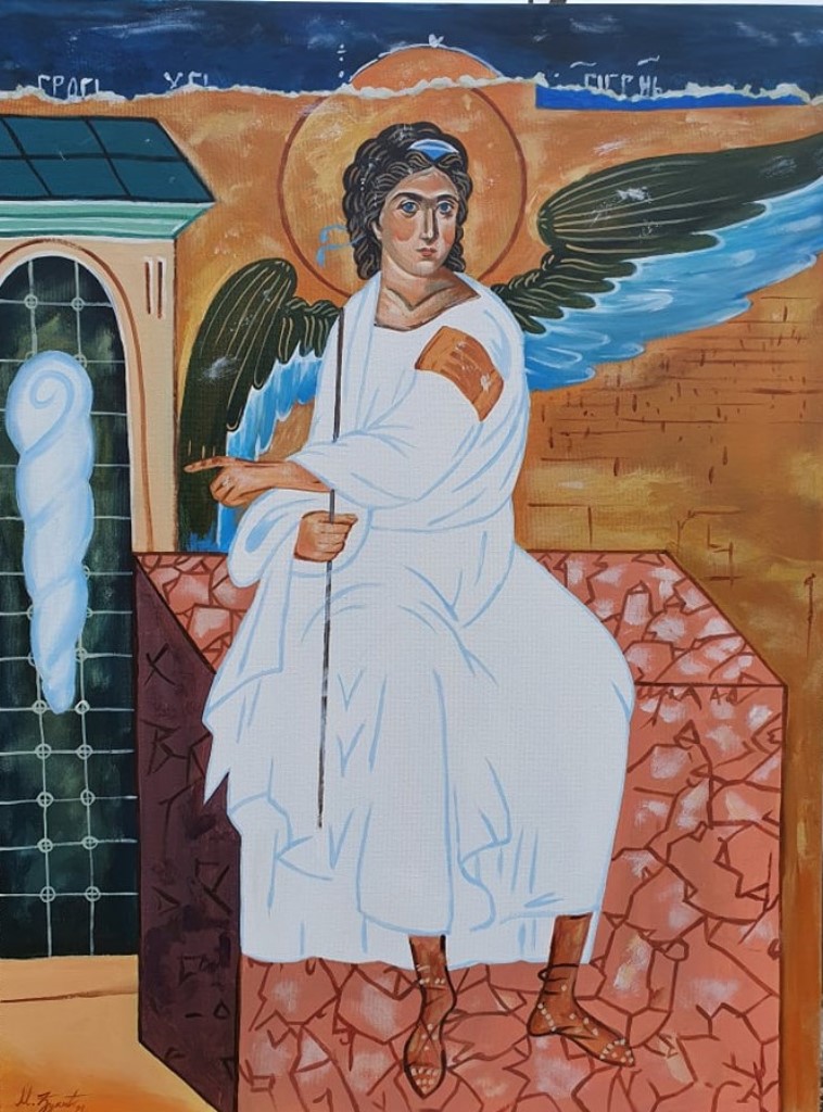 Beli Andjeo, Marija Djukic, ulje na platnu, 80×60 cm, sertifikat, 29500 dinara