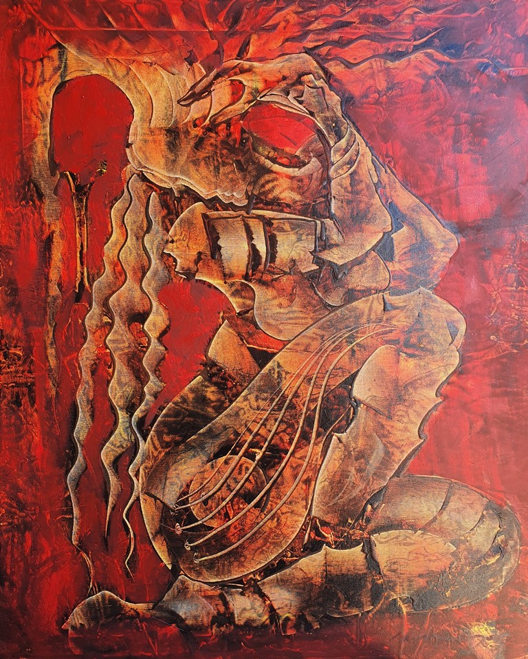 Fantazija, Monegorijas, ulje na platnu kombinovana tehnika, 80×65 cm, sertifikat, 41300 dinara