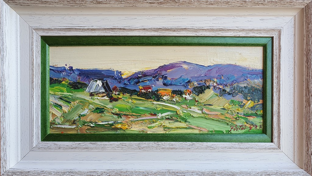 Zlatibor 10, Đorđe Stanić, ulje na lesonitu, sa 23×40 cm, bez 13×30 cm, sertifikat, 14160 dinara
