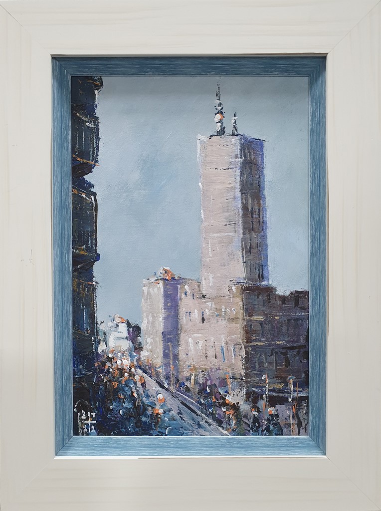 Beograđanka, Dragan Tasić, akril na lesonitu, sa 40×30 cm, bez 30×20 cm, sertifikat, 6490 dinara