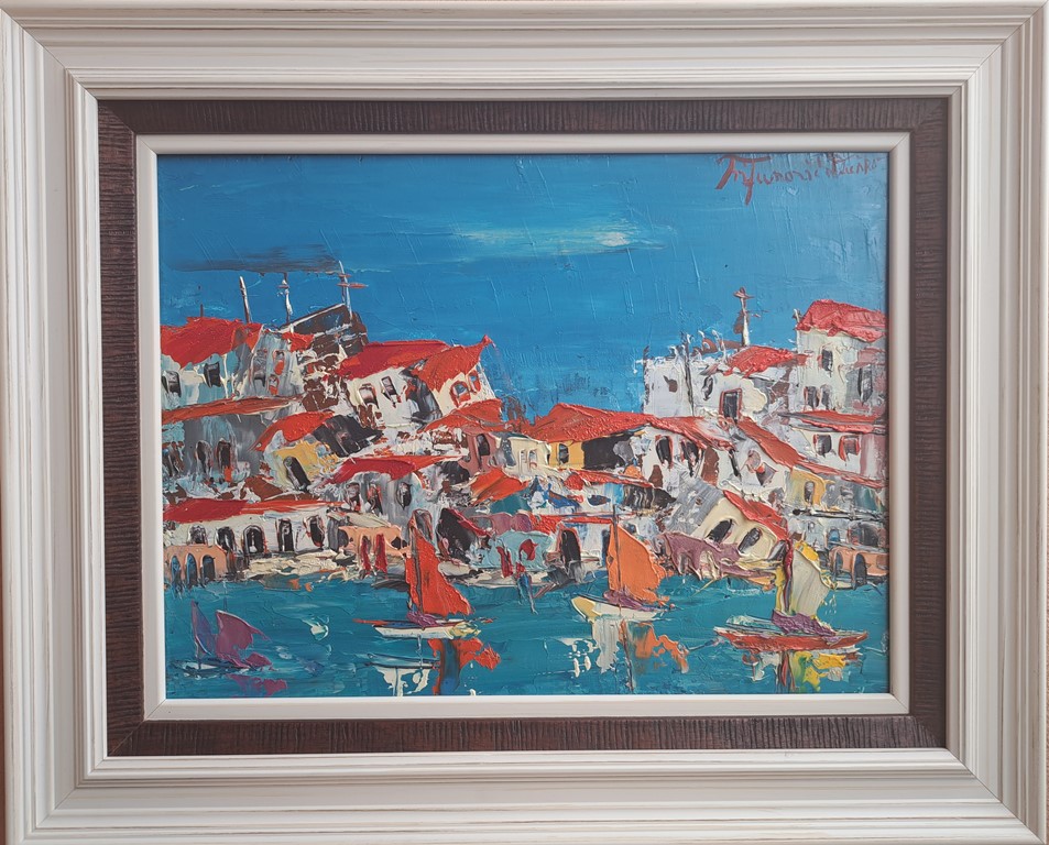 Sicilija 5, Duško Trifunović, sa 44×54 cm, bez 30×40 cm, ulje na lesonitu, sertifikat, 28320 dinara