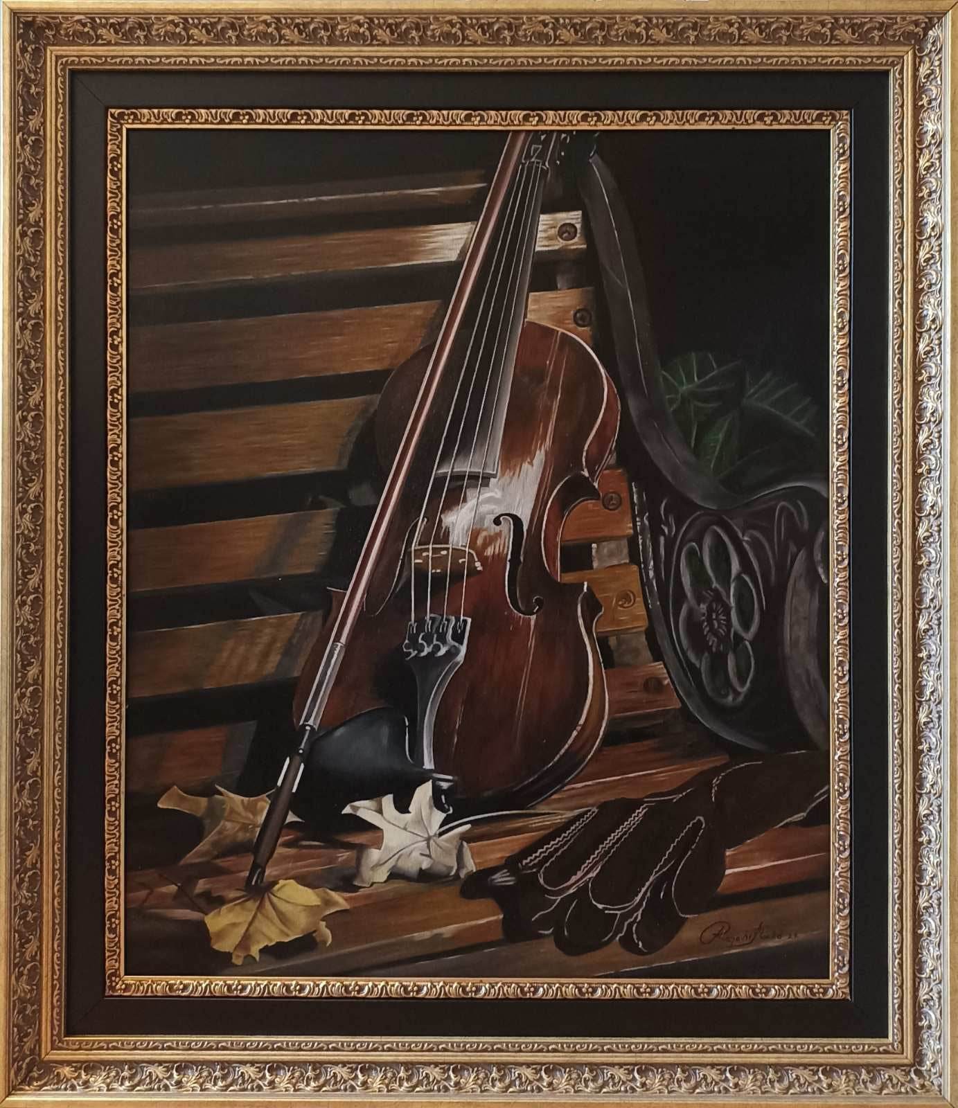 Violina, Marko Rajović, sa 75×65 cm, bez 60×50 cm, ulje na platnu, sertifikat, 106200 dinara