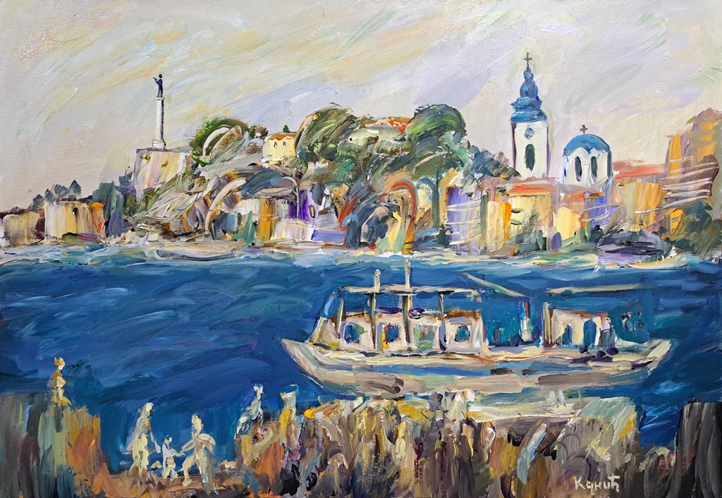 Pobednik I, ulje na platnu, Dragan Kunić, 69×99 cm, sertifikat, 76700 dinara