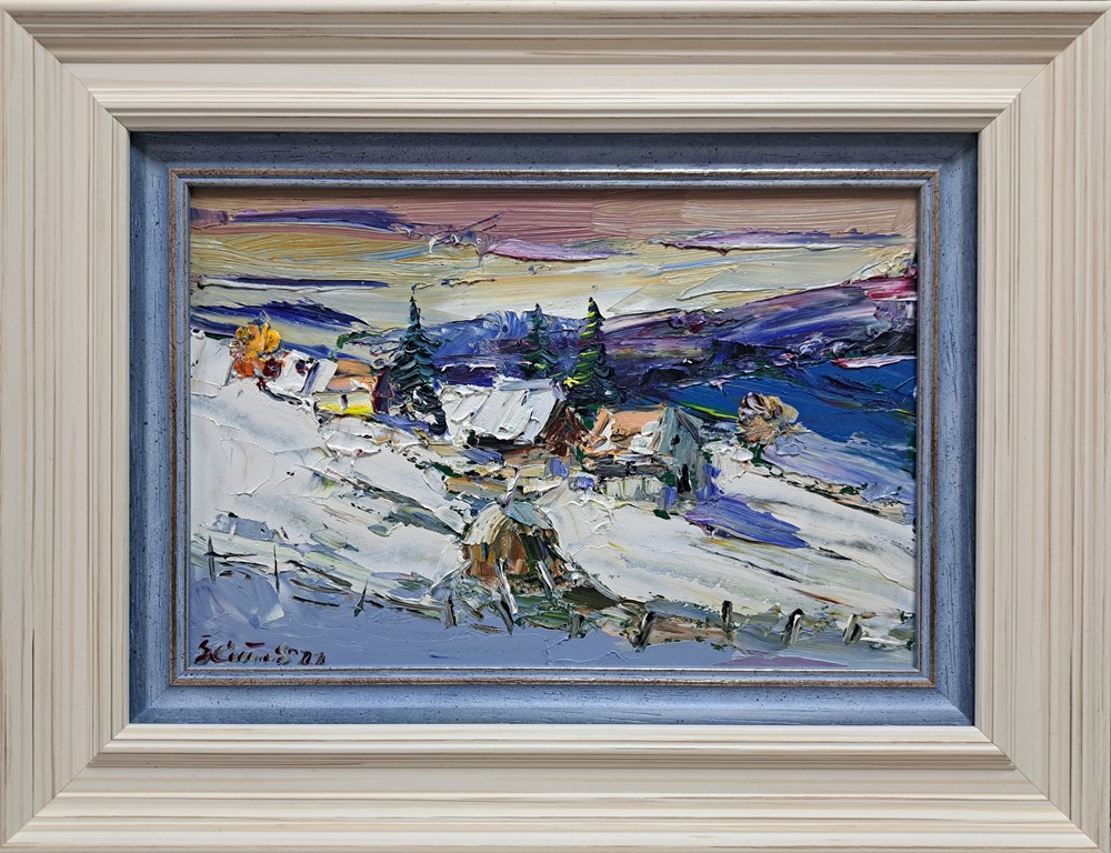 Zlatibor 16, Đorđe Stanić, ulje na lesonitu, sa 33×43 cm, bez 20×30 cm, sertifikat, 14160 dinara