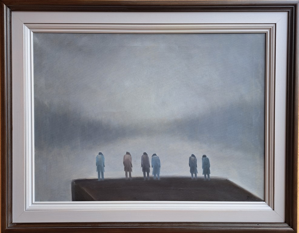 Mala plaža, Zdravko Mandić, 2006.god., ulje na platnu, sa 74×94 cm, bez 55×75 cm, lux ram, sertifikat, 212400 dinara