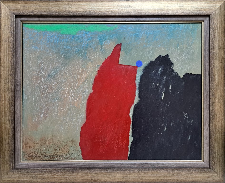 Pad Persofone, Aleksandar Cvetković, sa 67×82 cm, bez 51×66 cm, kombinovana tehnika ulje na platnu, sertifikat, 64900 dinara