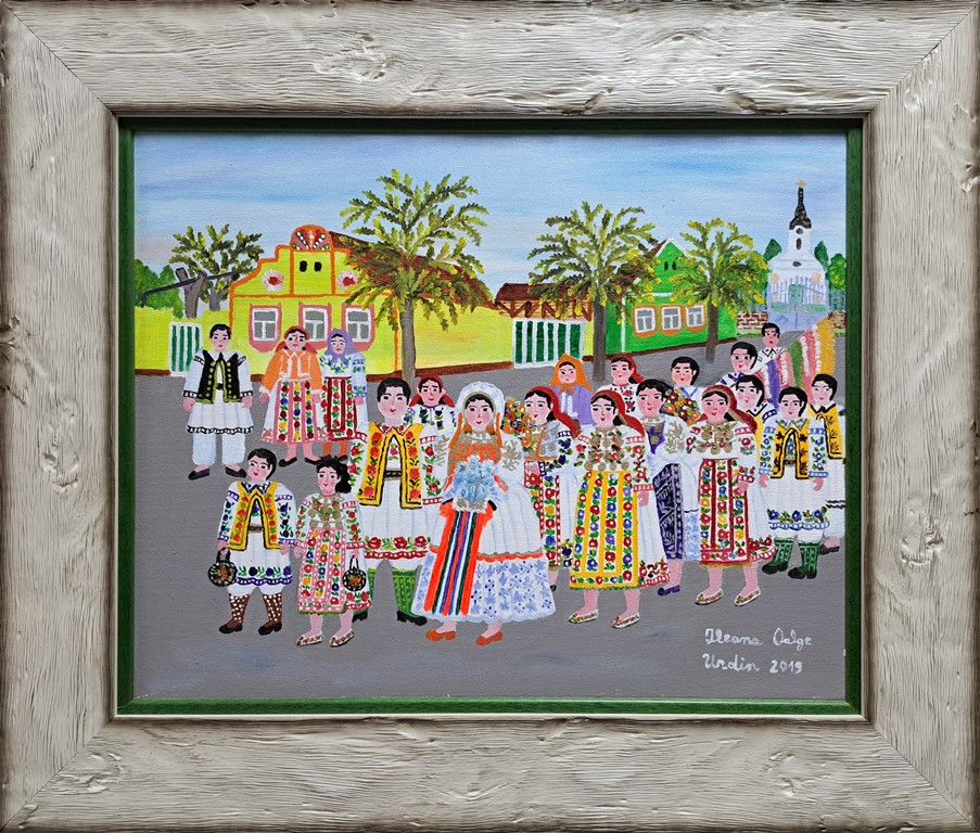 Svadba, Ileana Oalge, ulje na platnu, sa 57×67 cm, bez 40×50 cm, sertifikat, 42480 dinara