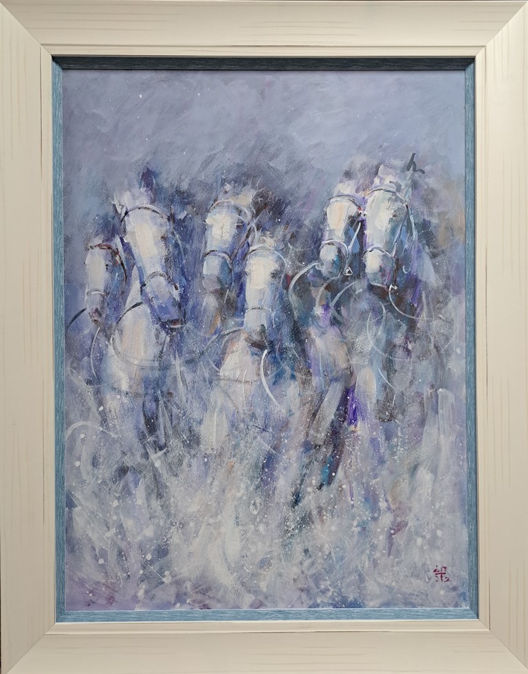 Konji 22, Dragan Tasić, akril na lesonitu, sa 96×76 cm, bez 80×60 cm, sertifikat, 38940 dinara