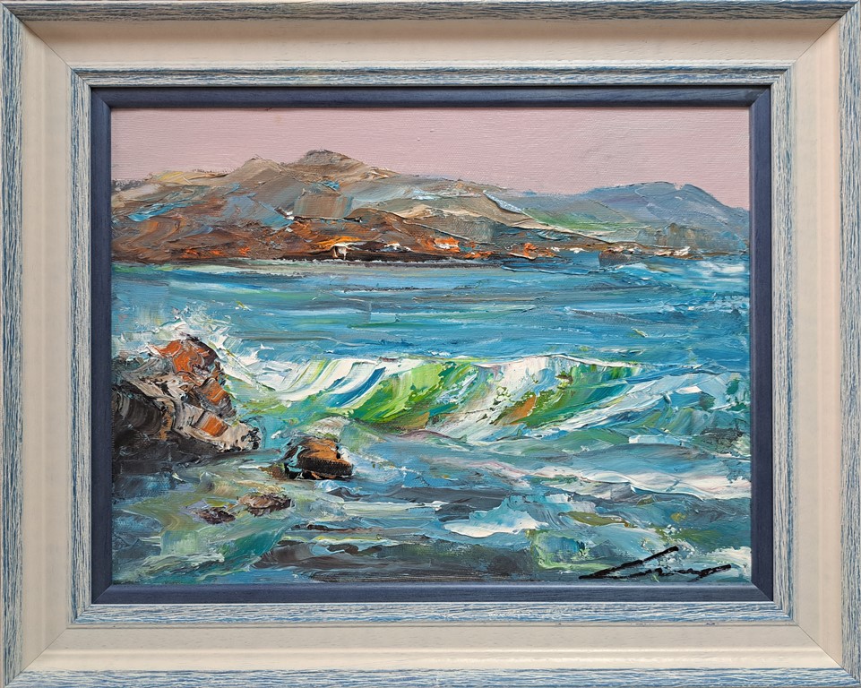 Talasi, ulje na platnu, Ivan Vanja Milanovic, sa 40×50 cm, bez 30×40 cm, sertifikat, 12980 dinara