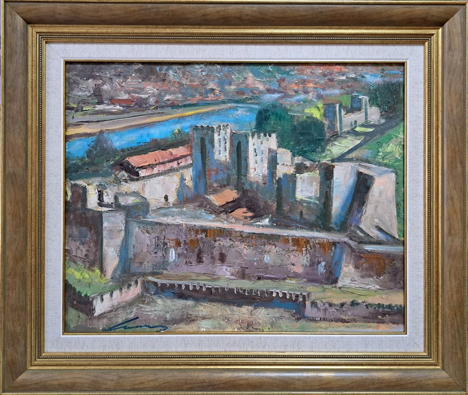 Tvrđava 10, ulje na platnu, Ivan Vanja Milanovic, sa 56×66 cm, bez 40×50 cm, sertifikat, 17700 dinara