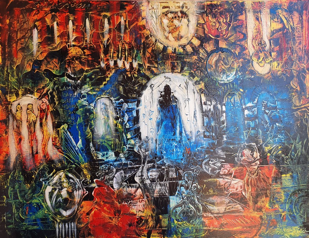 Vreme magije, Monegorijas, ulje na platnu, 95×125 cm, sertifikat, 82600 dinara