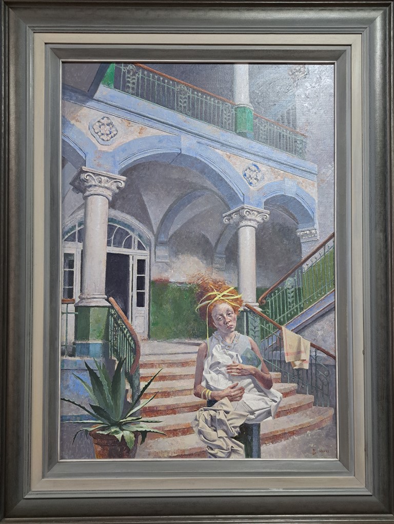 Bezimena, profesor Vasa Dolovački, 2022., ulje na platnu, sa 126×96 cm, bez 100×70 cm, sertifikat, Trešnje-zapis, profesor Vasa Dolovački, 2023., ulje na platnu kaširano na lesonitu, sa 50×58 cm, bez 31×39 cm, sertifikat, 590000 dinara