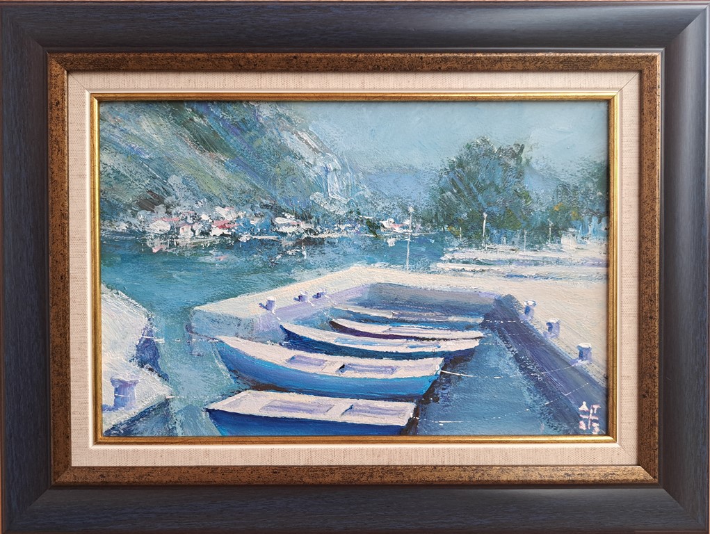 Luka, Dragan Tasić, akril na lesonitu, sa 30×40 cm, bez 20×30 cm, sertifikat, 6490 dinara