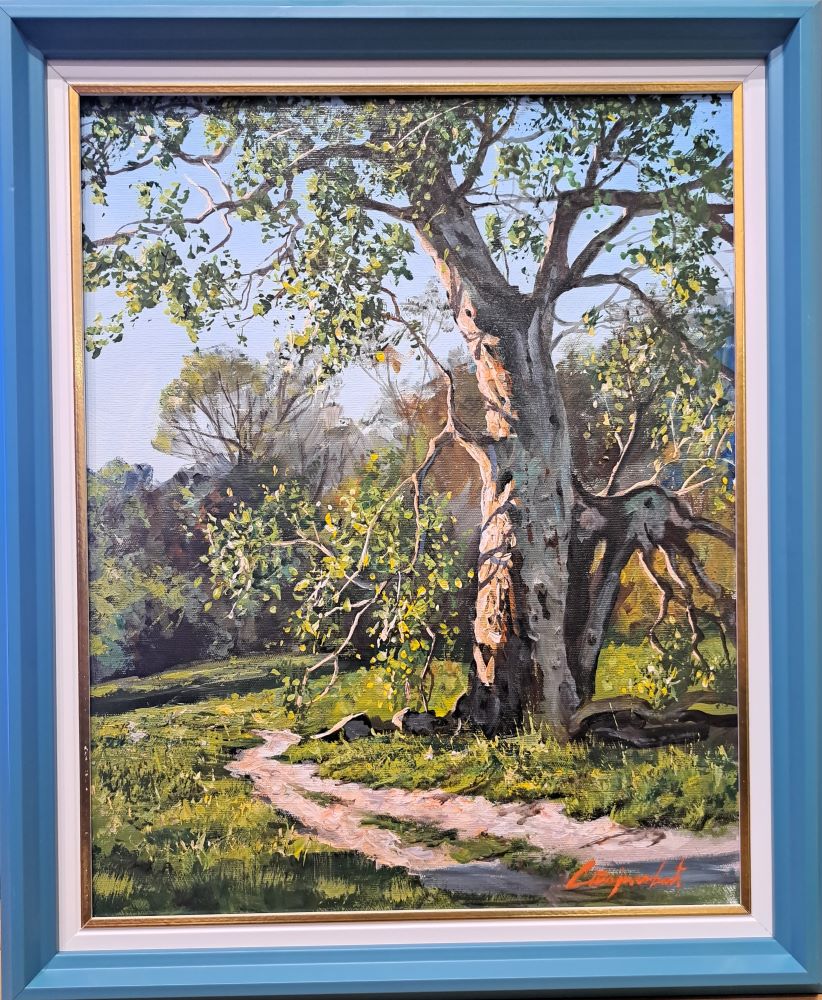 Šumski put, ulje na platnu, Staniša Stojiljković Nite, sa 59×49 cm, bez 50×40 cm, sertifikat, 43660 dinara