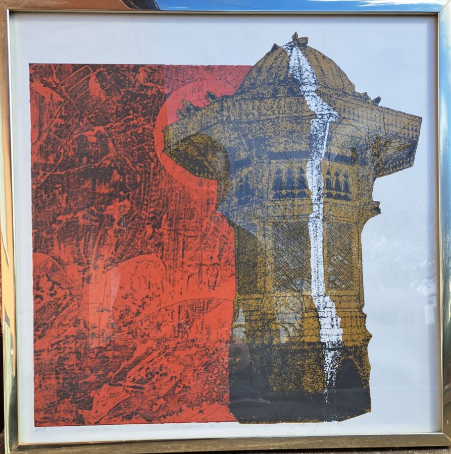 Česma, prof. Esad Muftić, kolor grafika, 1od59, sa 50×50 cm, bez 46×46 cm, sertifikat, 29500 dinara