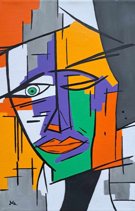 Lice 2, akril na platnu, Tijana L., 30×20 cm, sertifikat, 4720 dinara