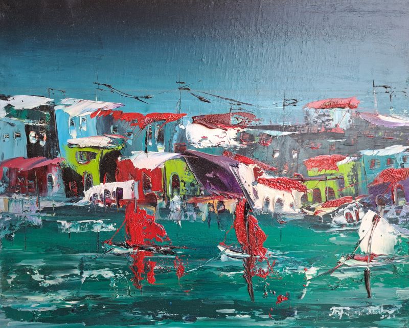 Sicilija 12, Duško Trifunović, 40×50 cm, ulje na platnu, sertifikat, 25960 dinara