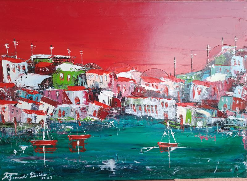 Sicilija 19, Duško Trifunović, 50×70 cm, ulje na platnu, sertifikat, 47200 dinara