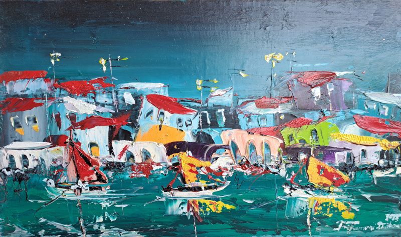 Sicilija 7, Duško Trifunović, 30×50 cm, ulje na platnu, sertifikat, 23600 dinara