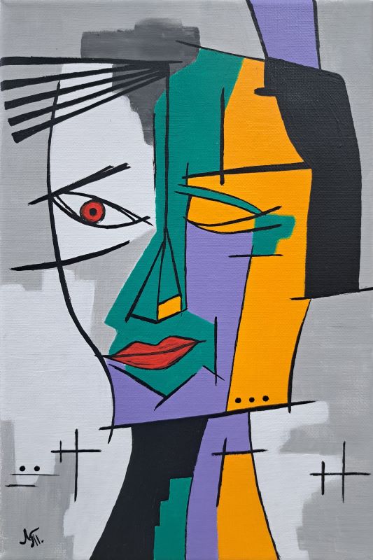 Lice 1, akril na platnu, Tijana L., 30×20 cm, sertifikat, 4720 dinara