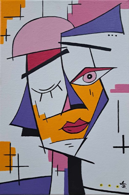 Lice 4, akril na platnu, Tijana L., 30×20 cm, sertifikat, 4720 dinara