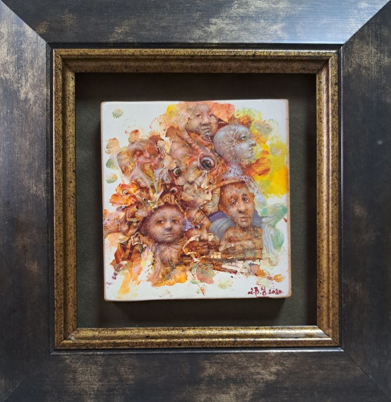 Preokret, ulje na drvetu, sa 21×20 cm, bez 10×9,5 cm, sertifikat, Dejan Ulardžić, 25960 dinara