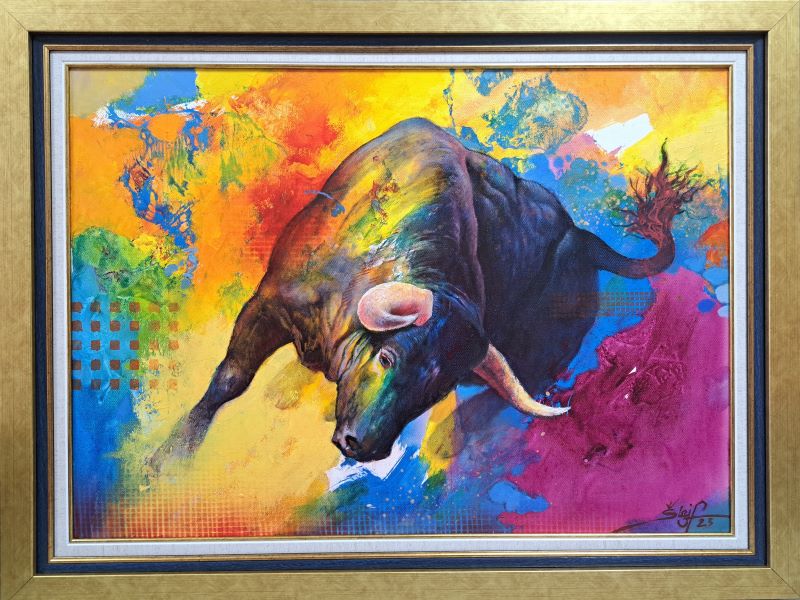 U krivini, Šandor Šlajf, ulje na platnu, sa 62×82 cm, bez 50×70 cm, sertifikat, 99120 dinara