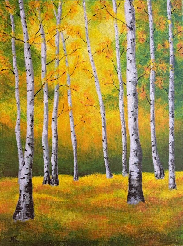 Jesen, akril na platnu, Tijana L., 40×30 cm, sertifikat, 11800 dinara