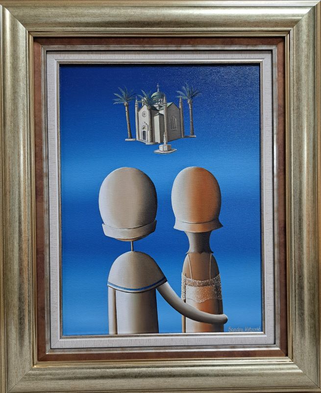 Par II, Sandra Mitrović, ulje na platnu, sa 57×47 cm, bez 40×30 cm, sertifikat, 51920 dinara