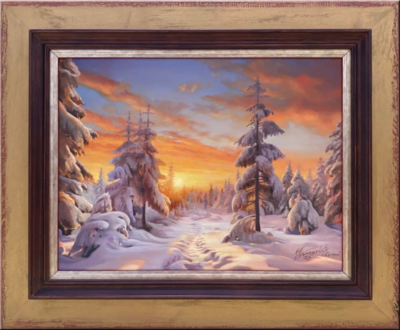 Suton, Jovica Tomašević, ulje na platnu kaširano na šperu, sa 49×58 cm, bez 31×40 cm, sertifikat, 23600 dinara