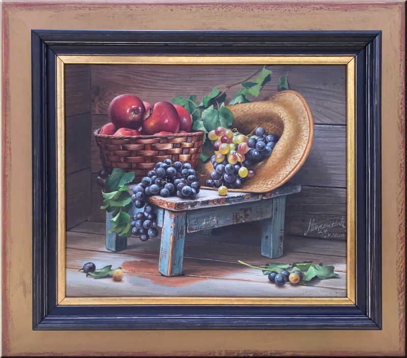 U jesen, Jovica Tomašević, ulje na platnu kaširano na šperu, sa 50×57 cm, bez 32×40 cm, sertifikat, 35400 dinara