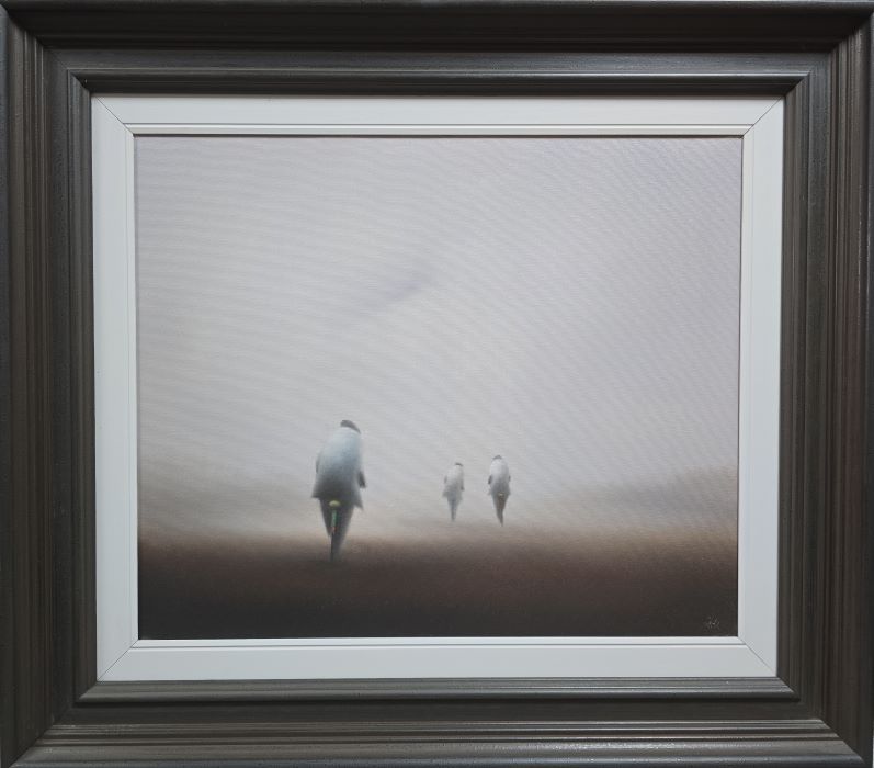 Biciklisti, Zdravko Mandić, ulje na platnu, sa 71×81 cm, bez 50×60 cm, lux ram, sertifikat, 147500 dinara