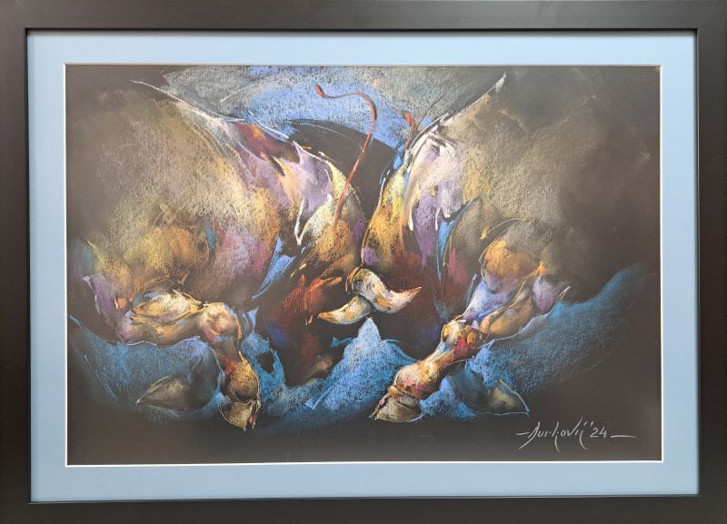 Korida 1, Braca Đurković, pastel, sa 54×74 cm, bez 40×60 cm, 2025., sertifikat, 47200 dinara