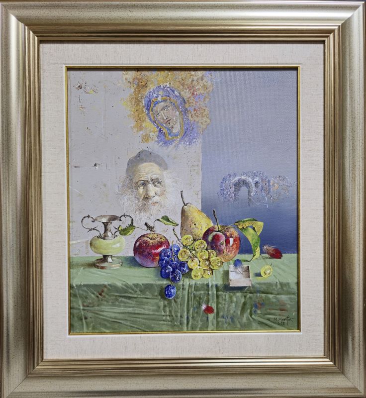 Monah Hilandara, Milan Miletić, sa 61×56 cm, bez 40×35 cm, ulje na platnu, sertifikat, 2025., 112100 dinara