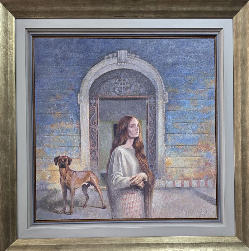 Odlazak, profesor Vasa Dolovački, 2024., ulje na platnu, sa 93×93 cm, bez 70×70 cm, sertifikat, 300900 dinara