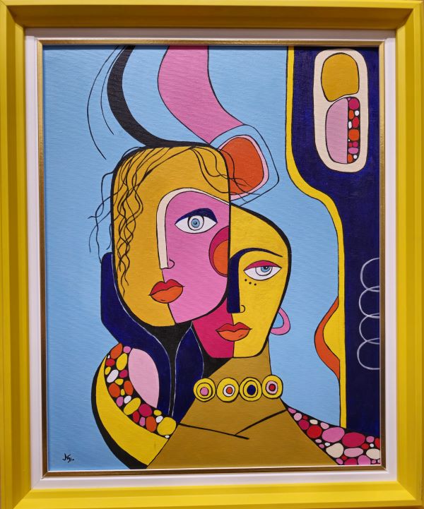 Ogrlica, akril na platnu, sa 60×50 cm, bez 50×40 cm, Tijana L. , sertifikat, 11800 dinara