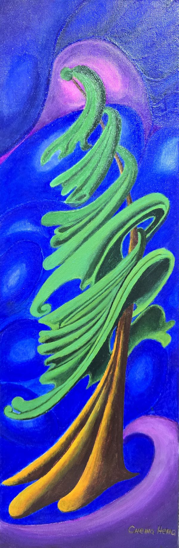 Jela, Snežana Jakšić, akril na platnu, 60×20 cm, sertifikat, 8260 dinara